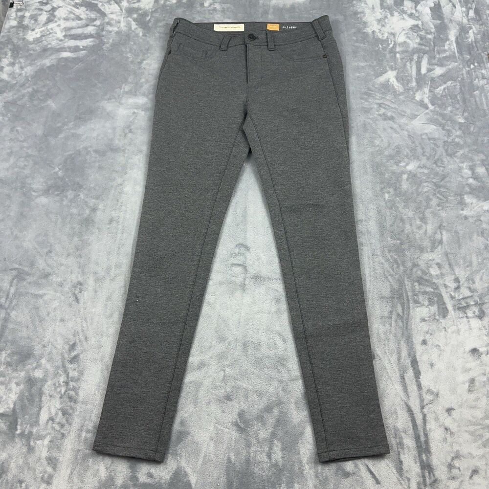Anthropologie Pilcro and the Letterpress Pants Womens Sz 28 Gray Ponte Knit